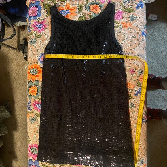 Vintage free people black sequin shift cocktail dress size 4 - Picture 7 of 11